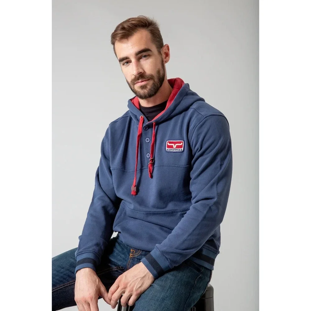 KIMES RANCH Ranch Ready - Men's Navy Cotton Hoodie - Size XX-Large - 2XL‎ - NWT!